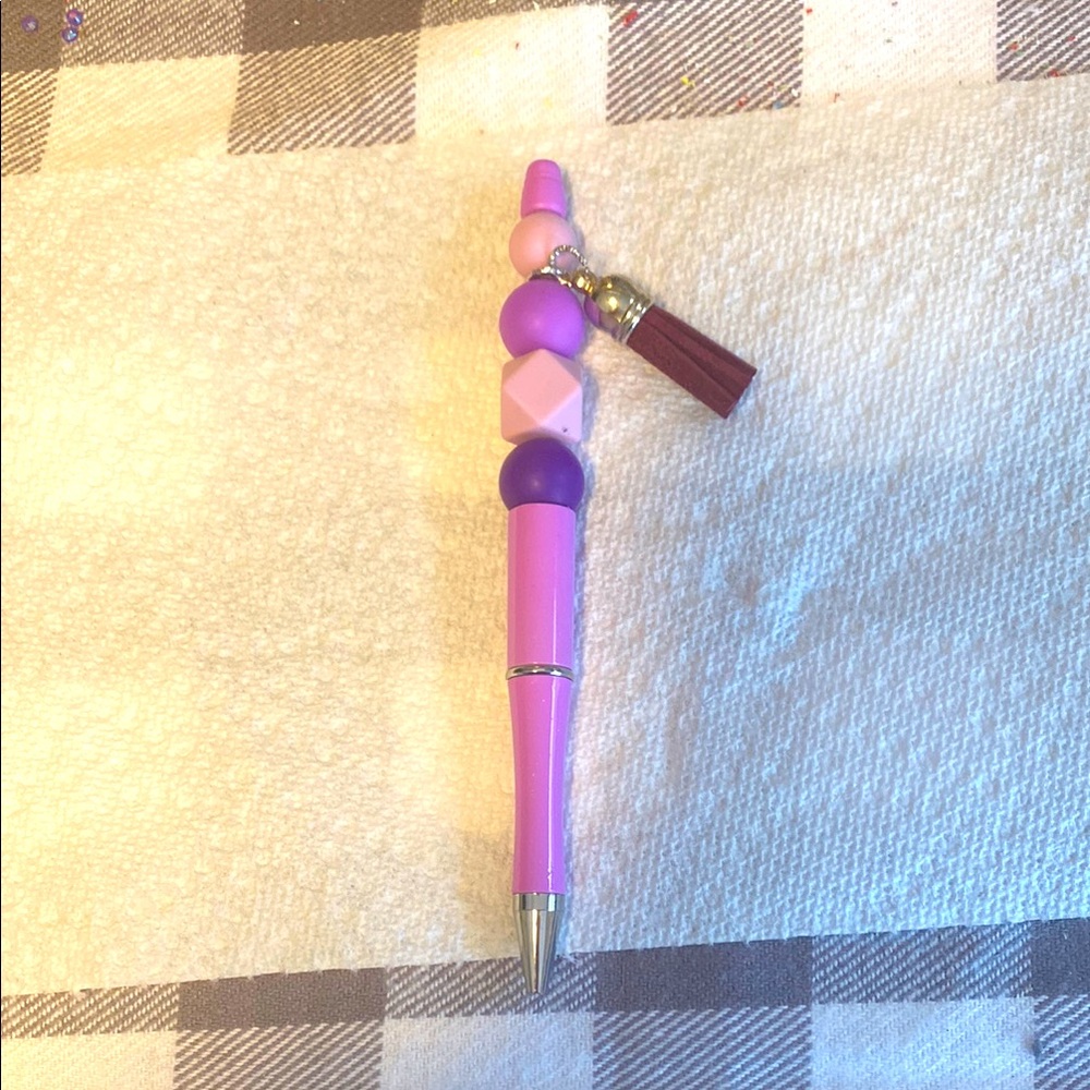 Colorful Beaded Pen with Tassel